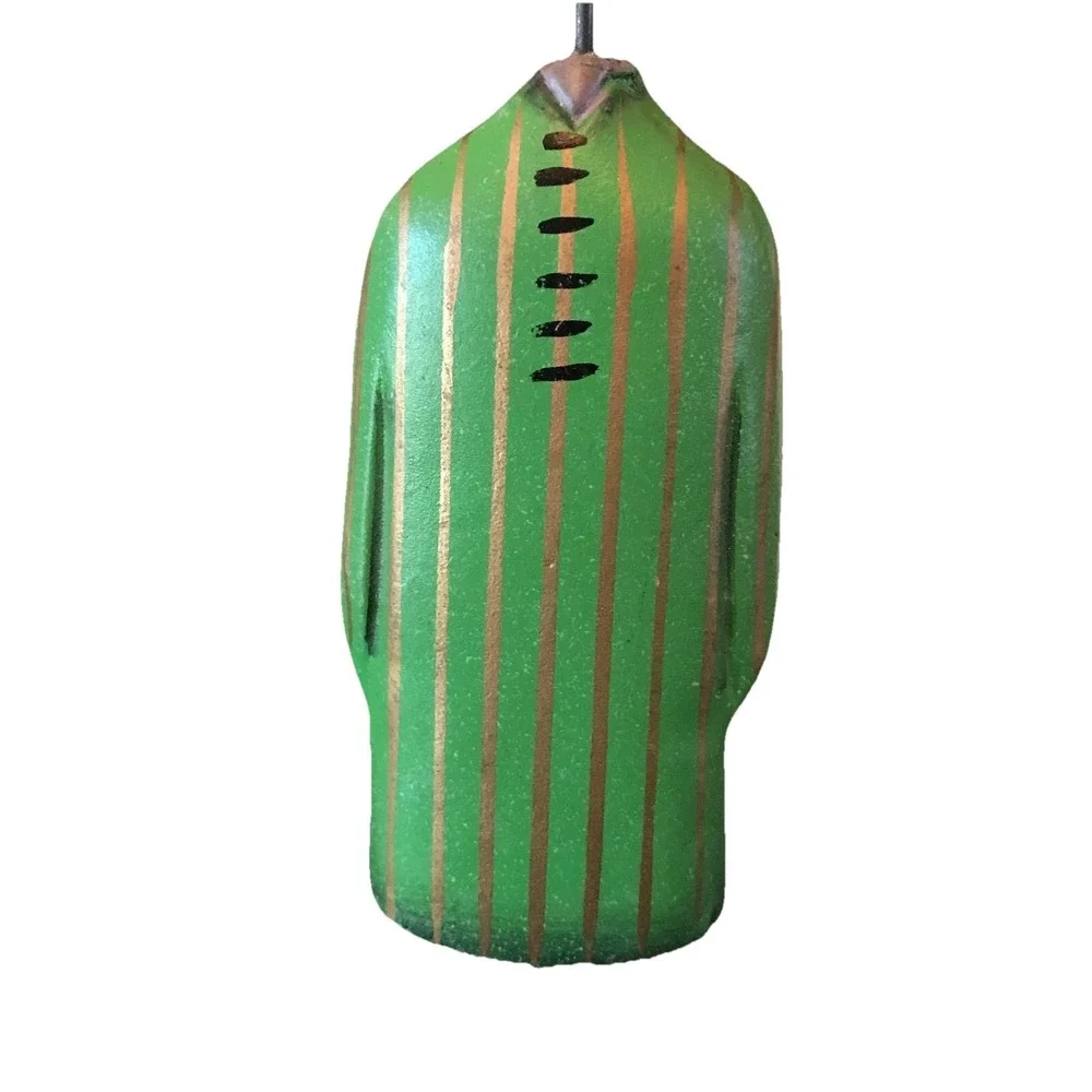 3 Wooden Garment Clothing Hand Carved with Wire Note Photo Holders